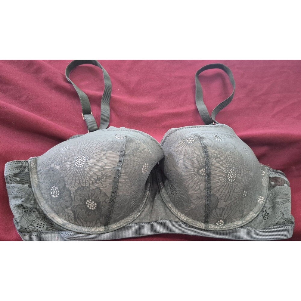 NWOT Aerie 38B Bra Moss Green Floral Lace Underwire Lined New